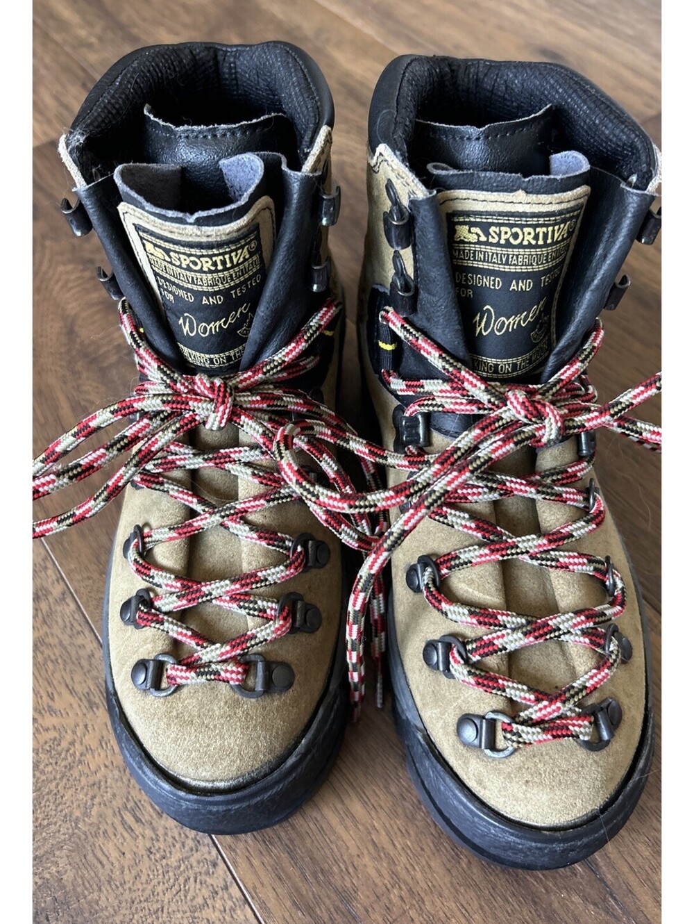 La Sportiva Mountain Hiking Boots Sz 37 1/2 626 Made In Italy Cowhide *See Pics*